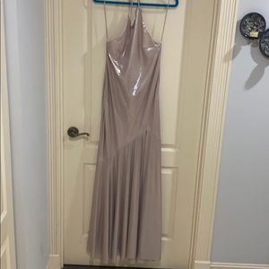 Long express iridescent slip dress